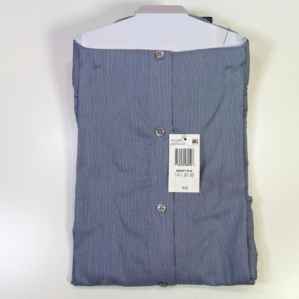 Calvin Klein Steel Men's Slim-Fit Stretch Dress Shirt blue 14.5 32-33 $85 - Picture 6 of 6